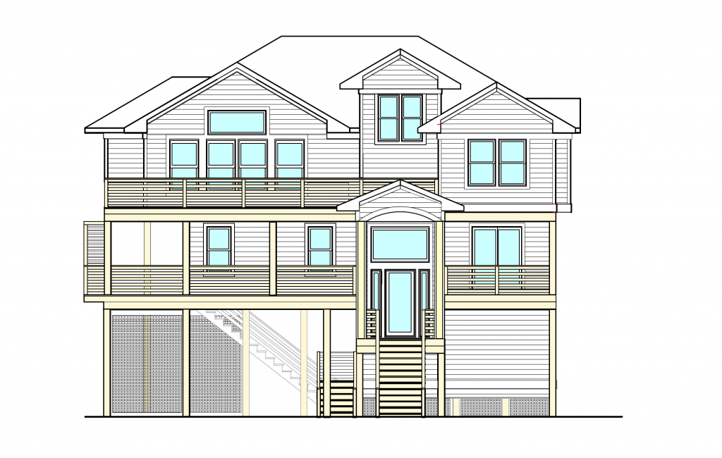 Front Elevation of Stock Plan CLC 3247